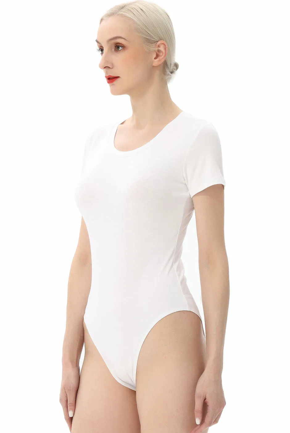 Kimi   Kai Women's Round Neck Basic Bodysuit