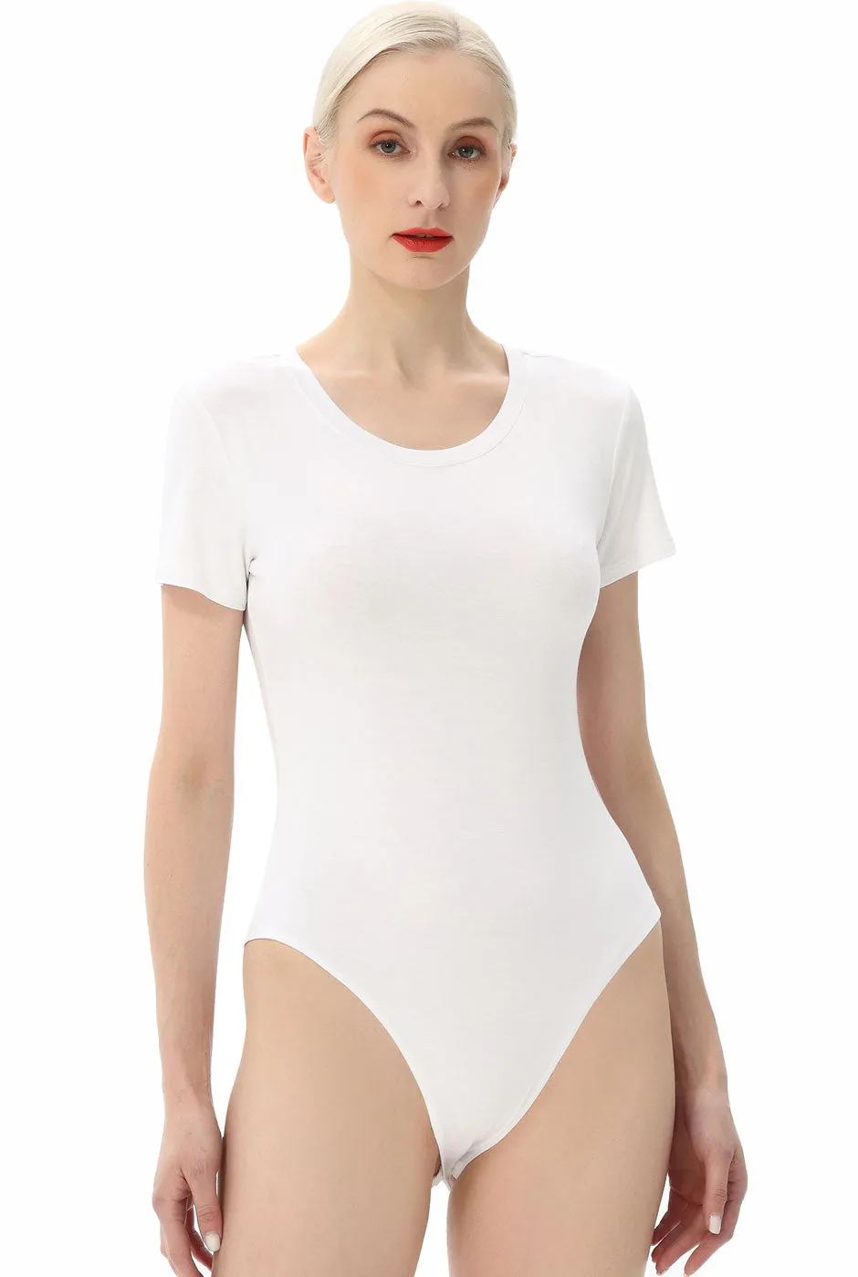 Kimi   Kai Women's Round Neck Basic Bodysuit