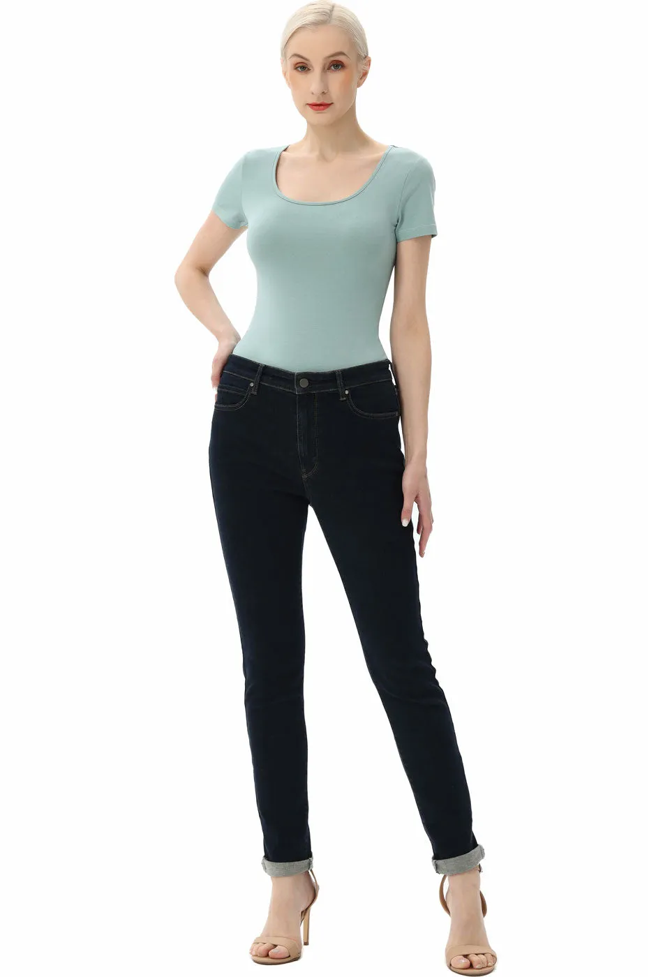 Kimi   Kai Women's U-Neck Basic Bodysuit