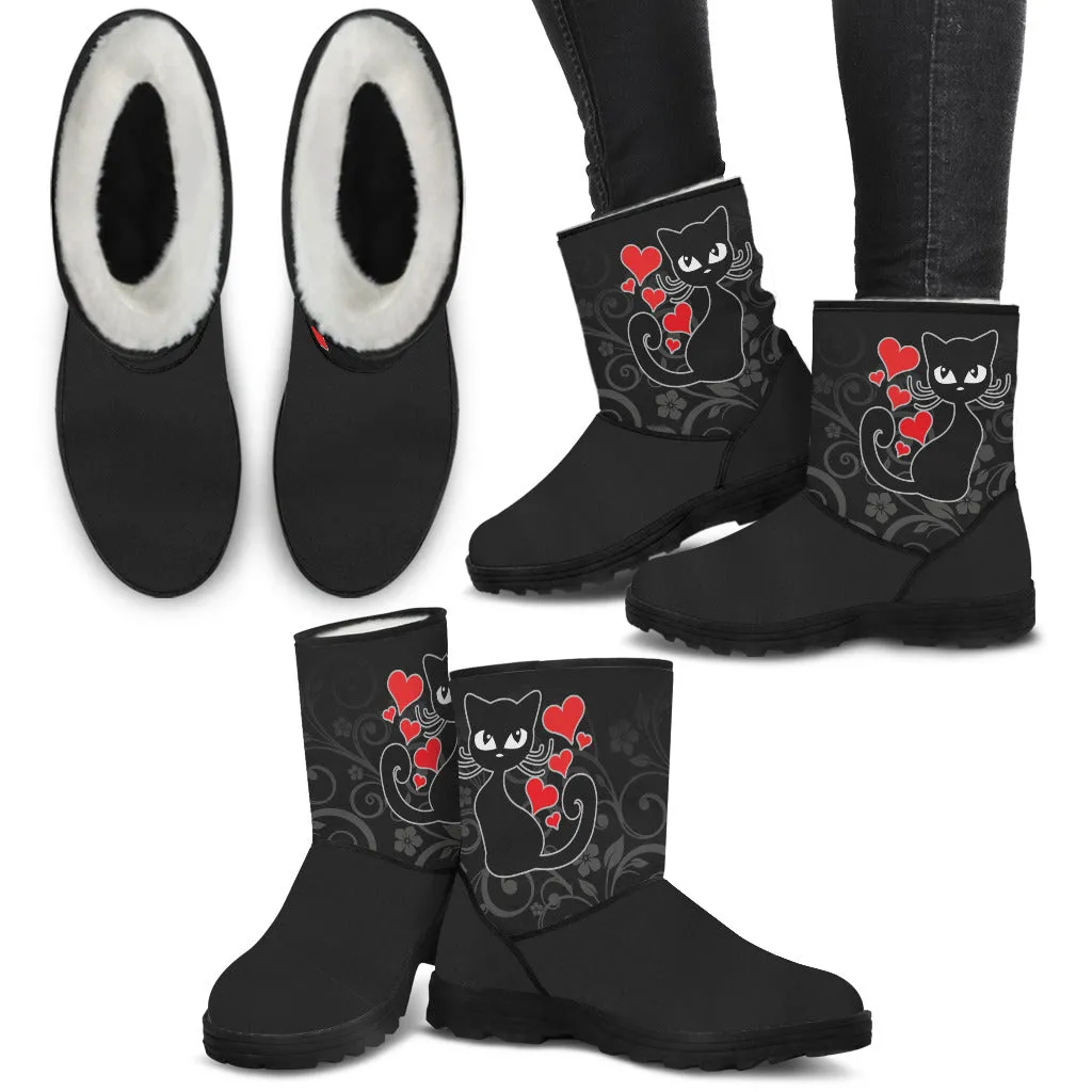 Kitty Love Ladies Eco-Friendly Faux Fur Boots