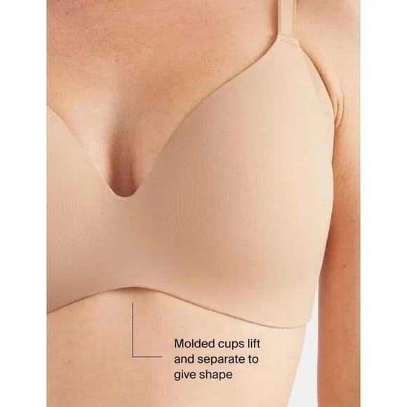 Knix Wingwomen Contour Wireless Bra Warm Sand Size 5 (36D)