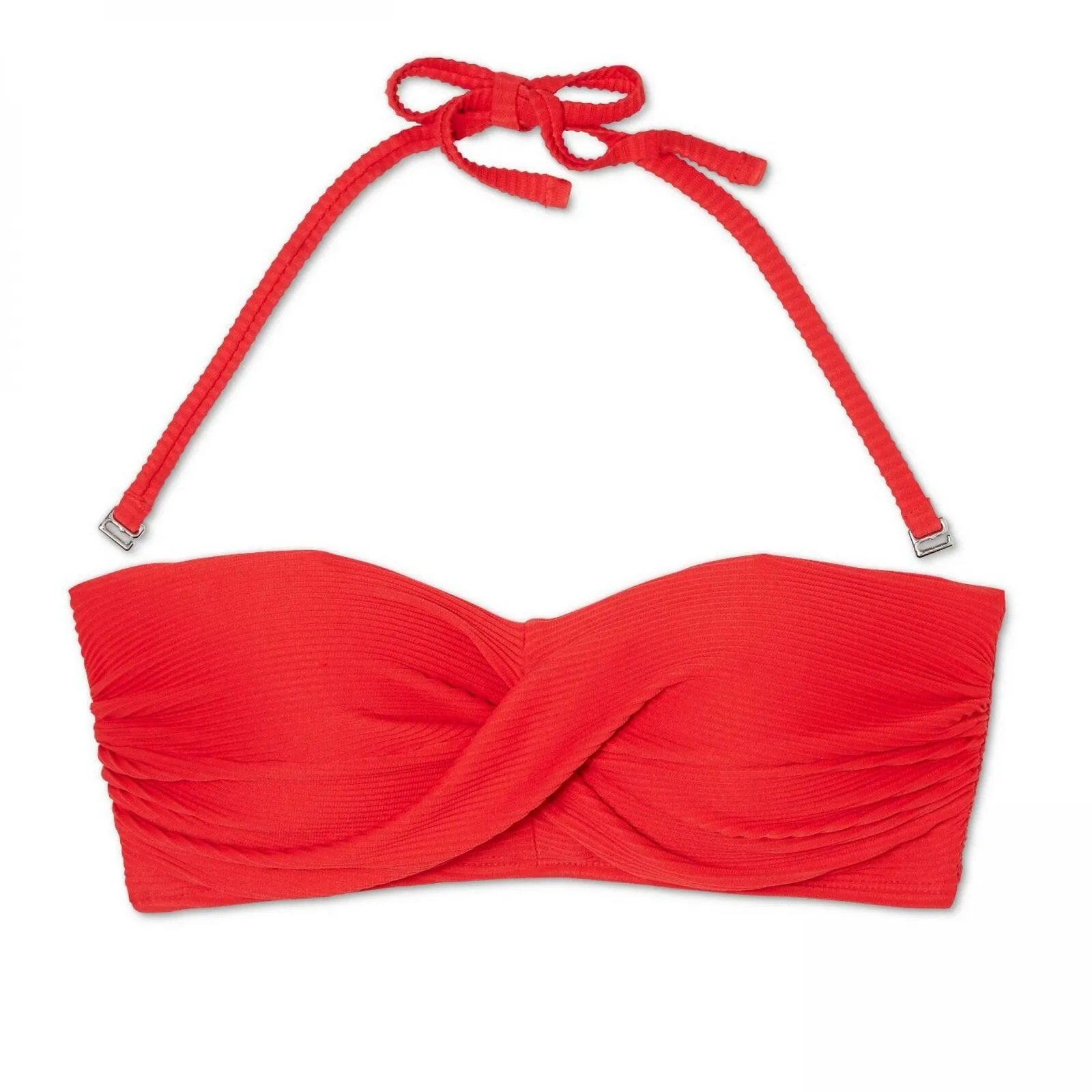 Kona Sol Women's Ribbed Bandeau Bikini Top