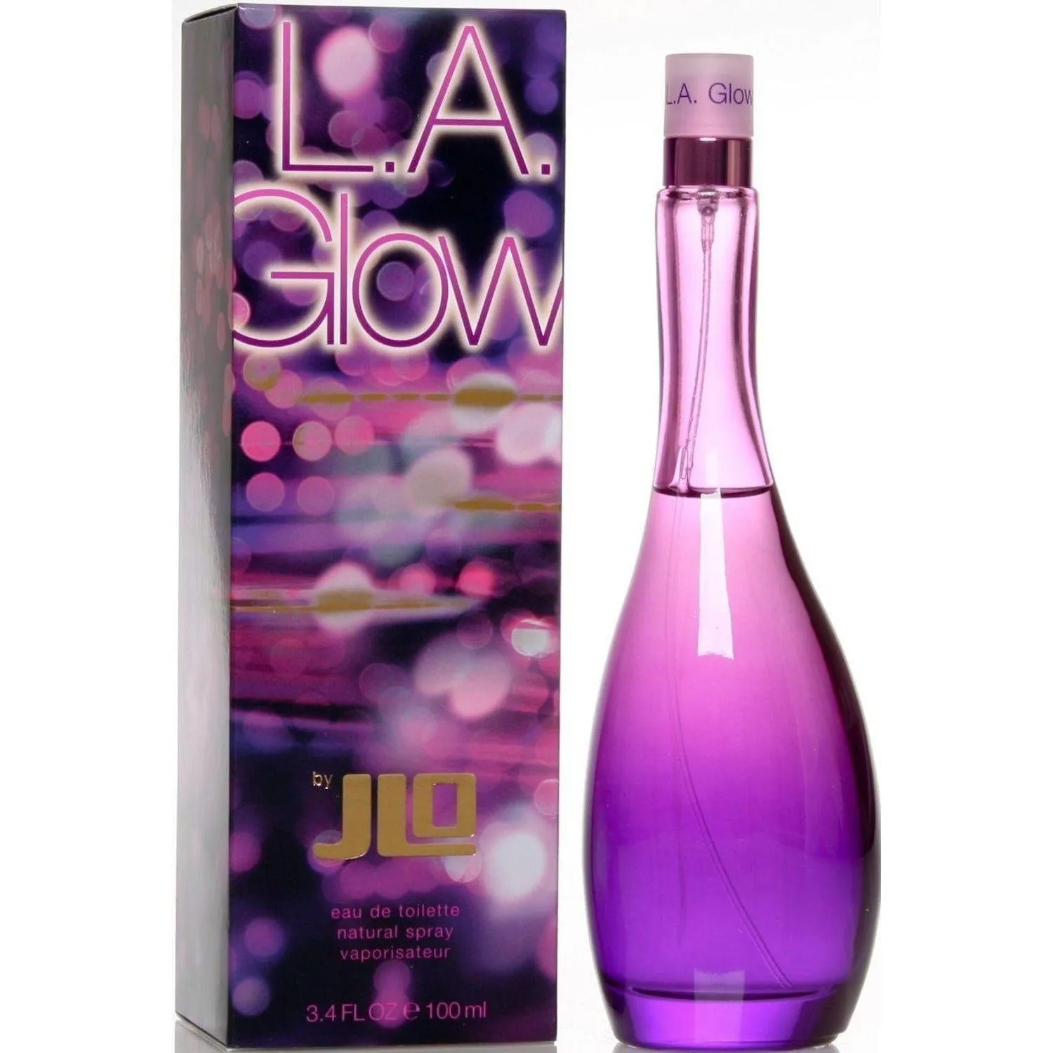 L.A. GLOW J. LO JENNIFER LOPEZ Perfume for Women 3.4 oz edt 3.3 NEW in BOX