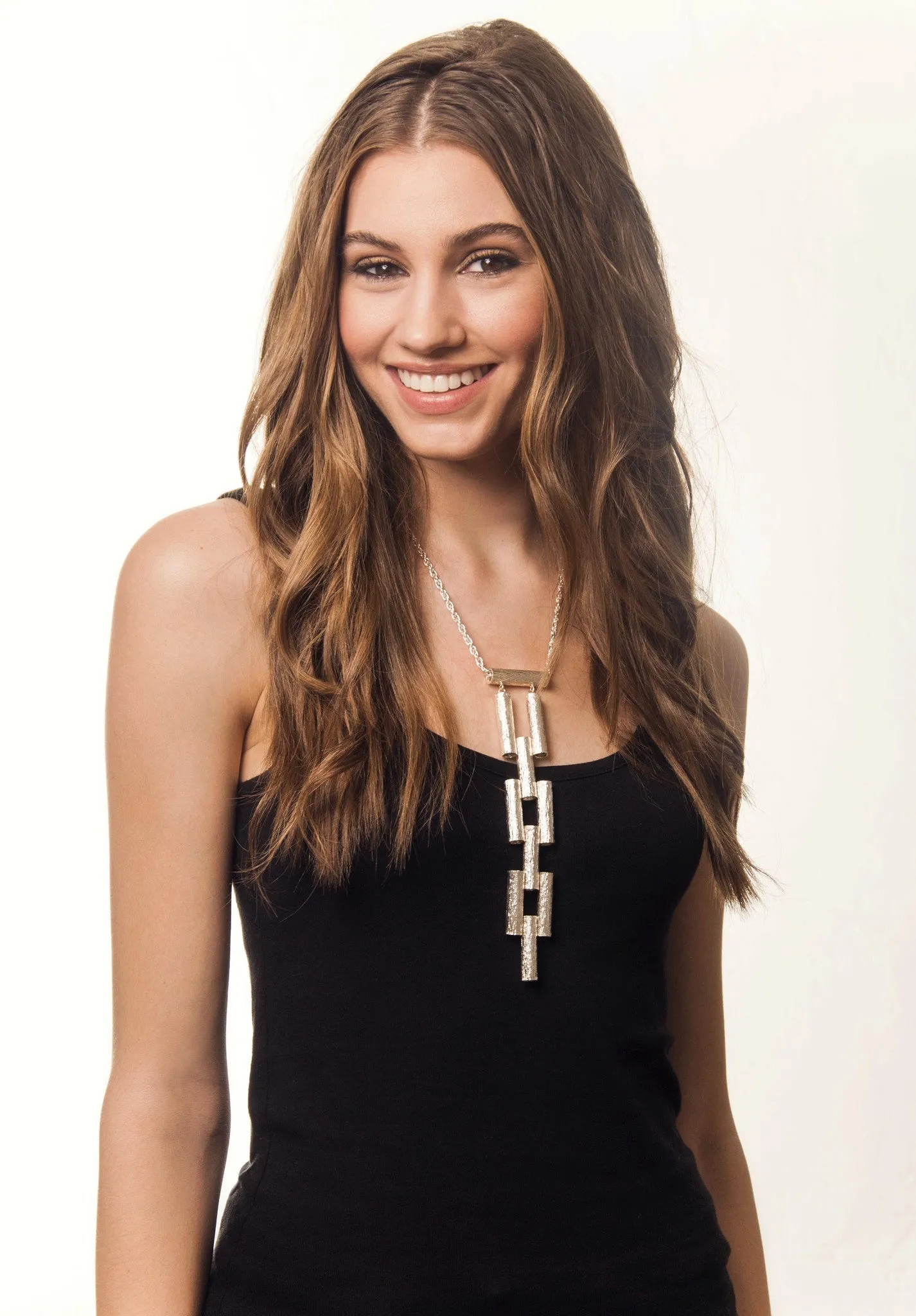 Ladder Necklace | Silver Plated Brass