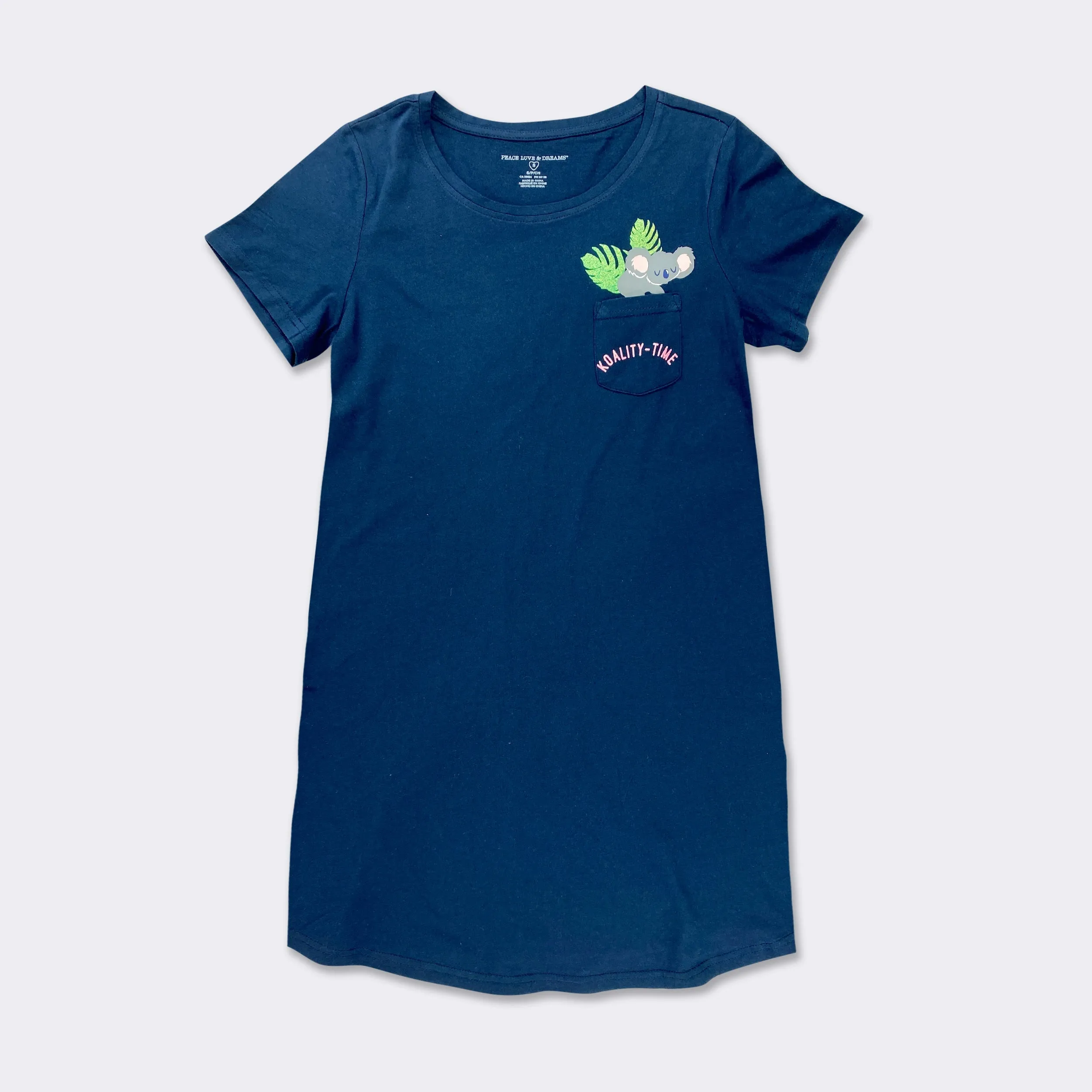 Ladies' Crew Neck Pocket Sleepshirt
