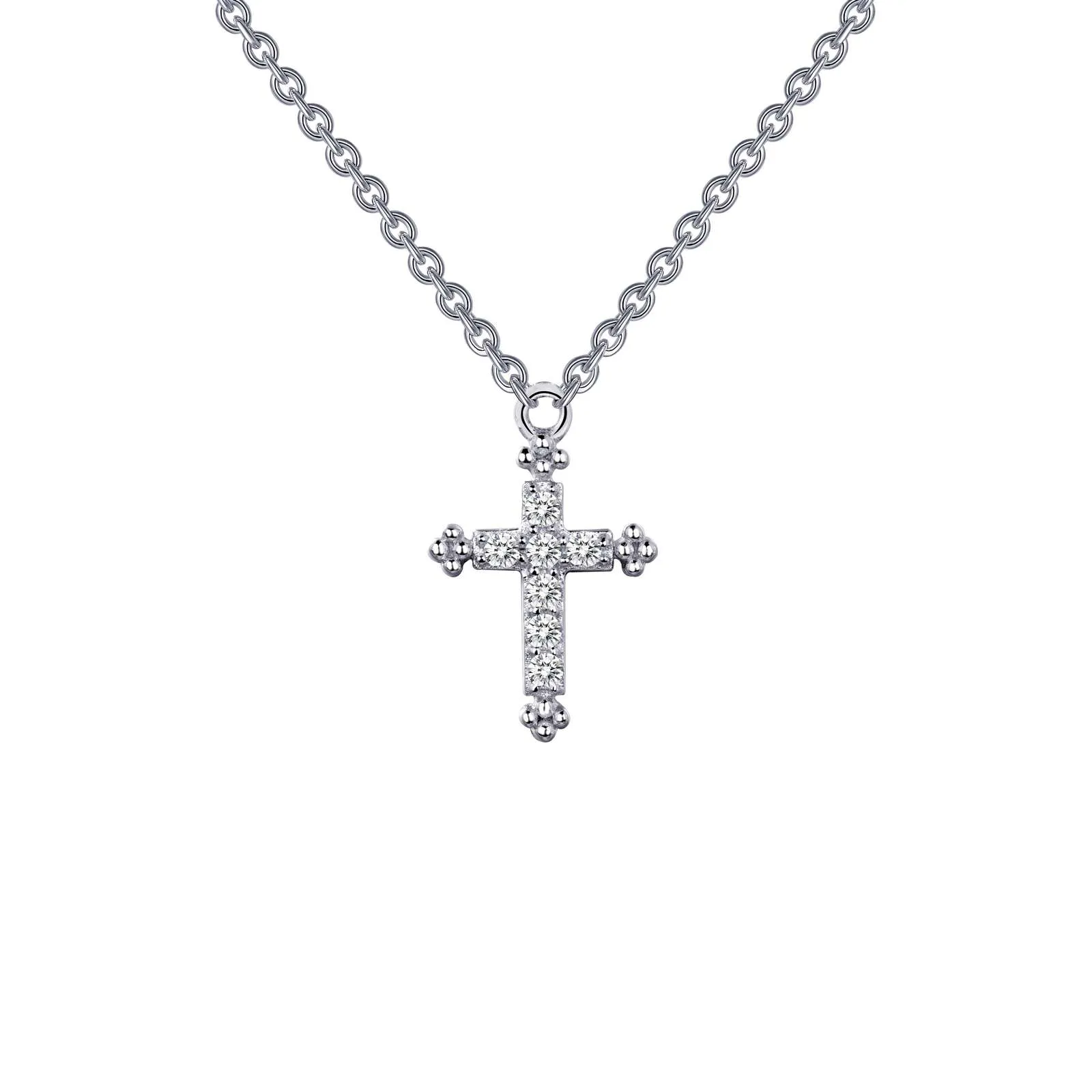 Lafonn Simulated Diamond 0.07ct Cross Necklace 9N023CLP