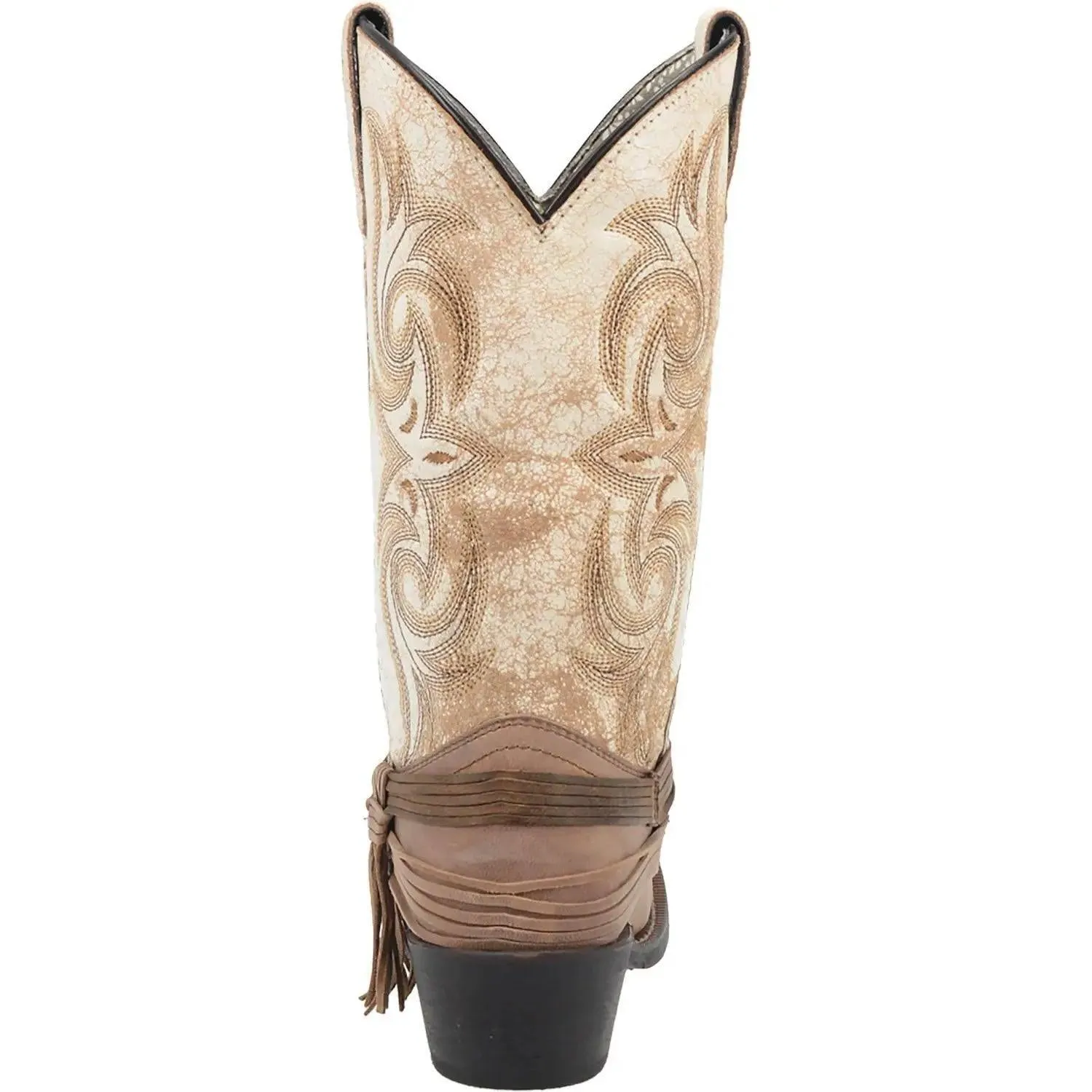 Laredo Women's Myra Sand White Leather Boot 51091
