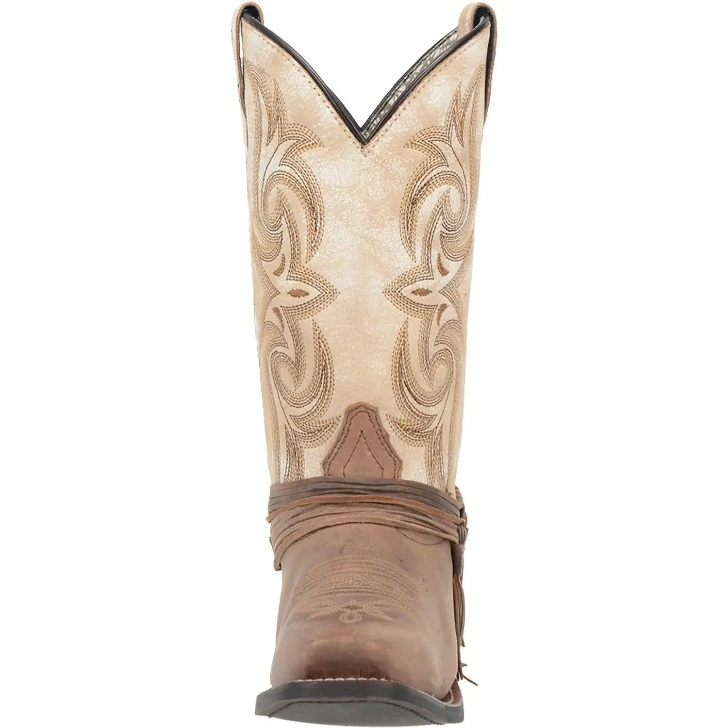Laredo Women's Myra Sand White Leather Boot 51091