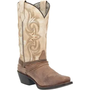 Laredo Women's Myra Sand White Leather Boot 51091