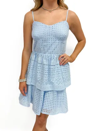 LBLOX Eyelet Dress - Baby Blue