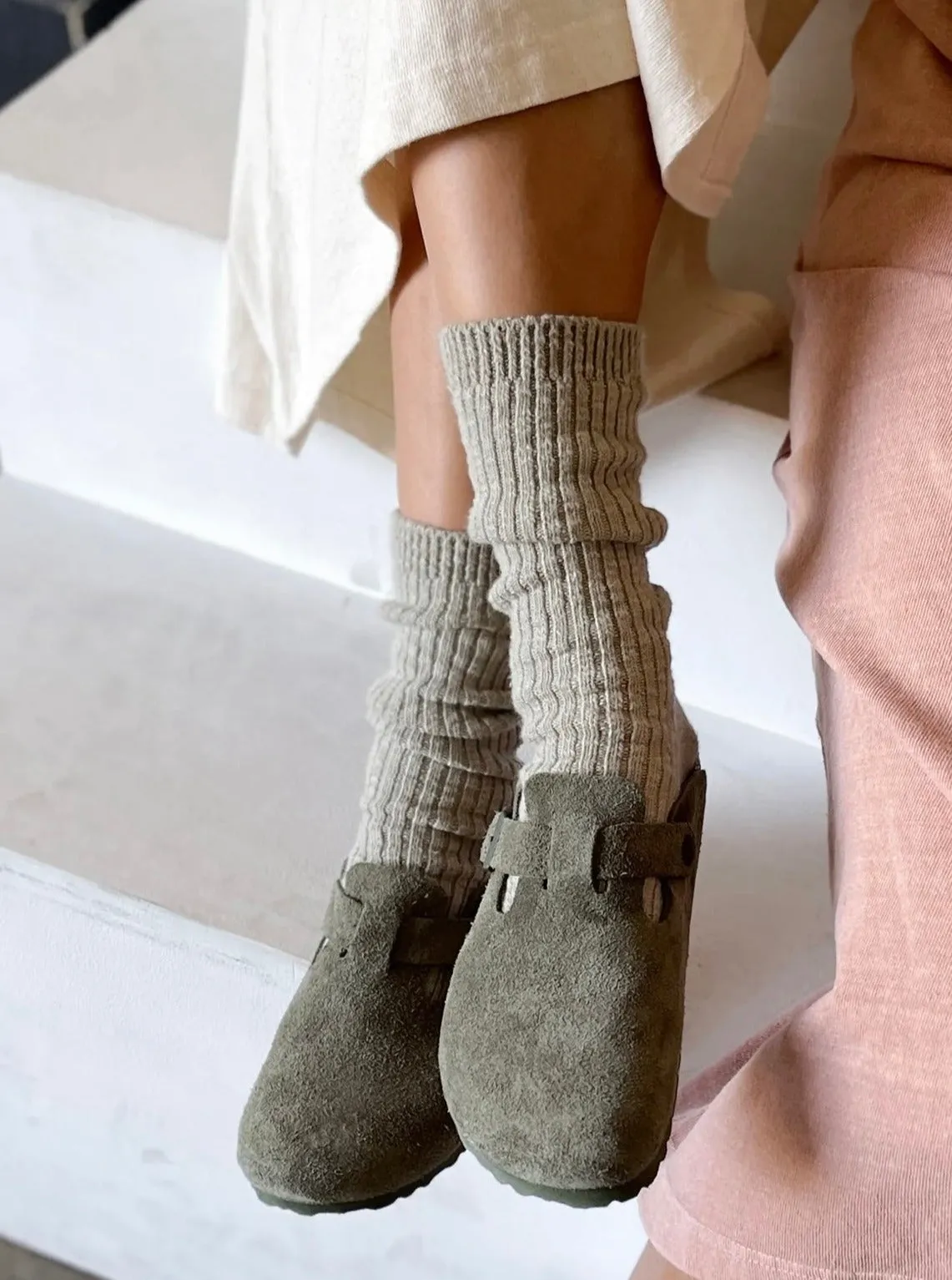 Le Bon Shoppe Cottage Socks- Smoked Sage