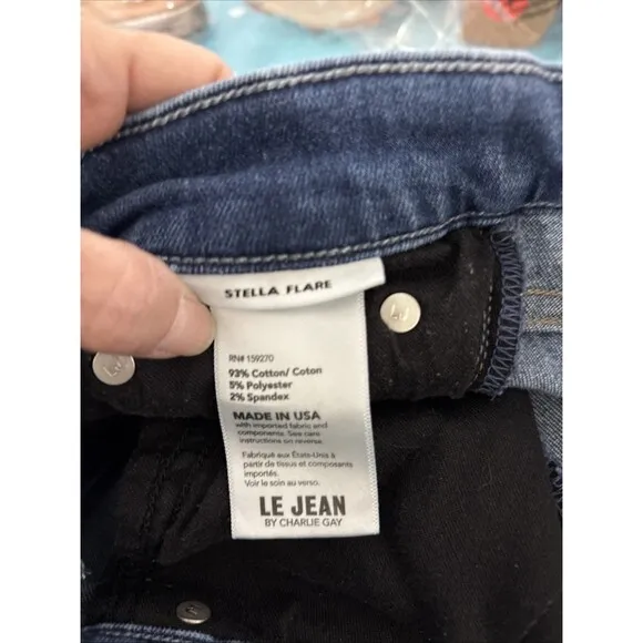 Le Jean by Charlie Gay Stella Flare Jeans Size 29 USA $278