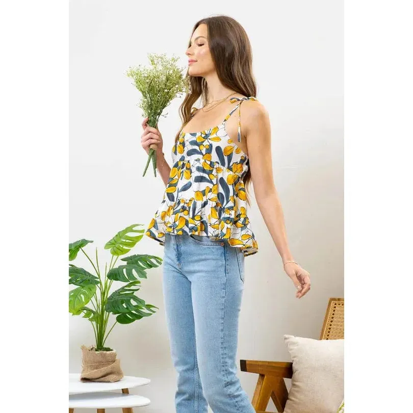 Leaf Babydoll Top