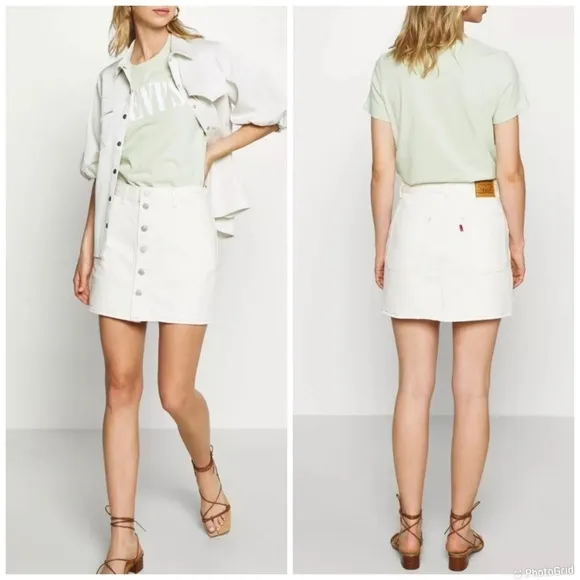 Levi's Premium Button Front Utility Skirt 27
