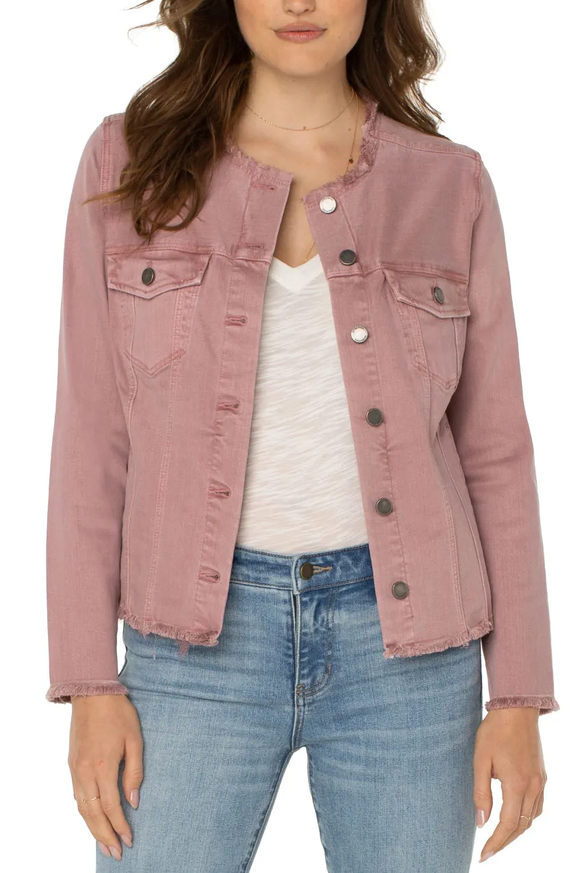Liverpool Classic Jean Jacket W/Fray Hem 23" HPS