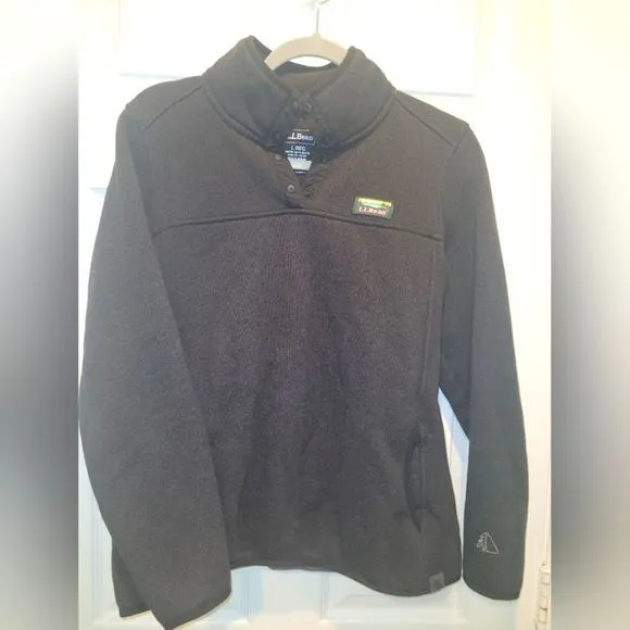 LL.Bean Fleece Pullover,  Women's sz L, Black