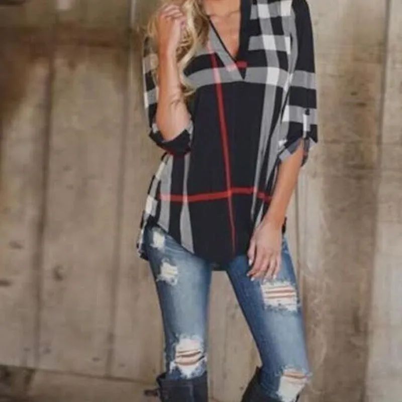 Long Sleeves Plaid Shirt