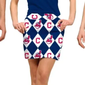 Loudmouth Cleveland Indians Women's Argyle Skort Sz 14