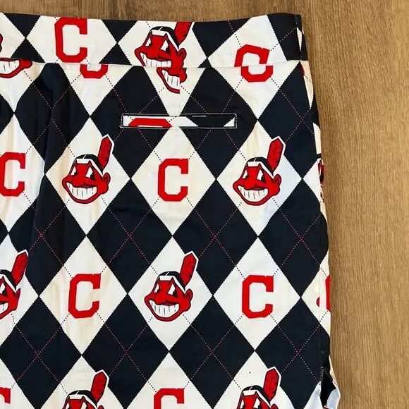 Loudmouth Cleveland Indians Women's Argyle Skort Sz 14