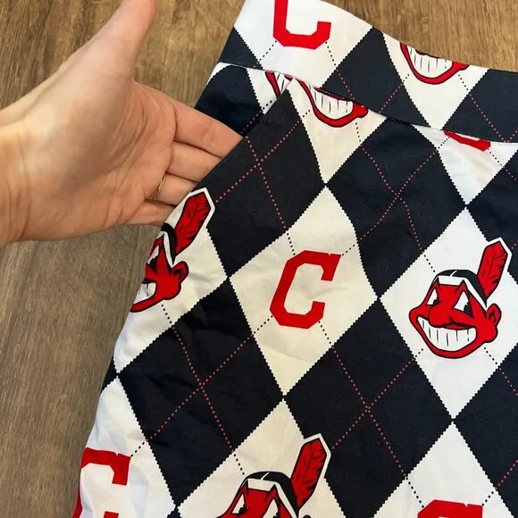 Loudmouth Cleveland Indians Women's Argyle Skort Sz 14