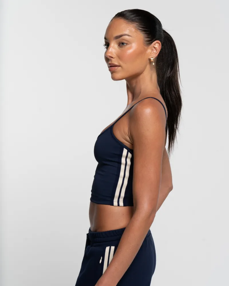 Lounge Tank - Navy/Off-White