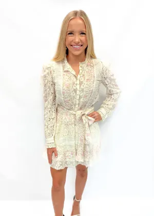Love Shack Fancy Jessalyn Dress - Ivory Blossom