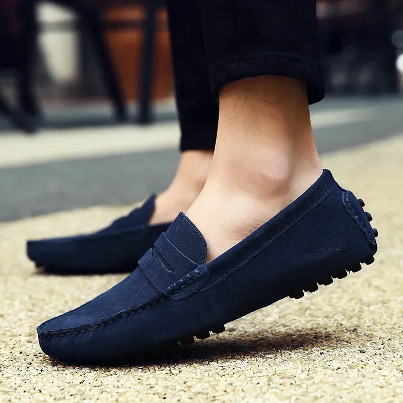 LuxoStep Herren Leder-Loafer mit rutschfester Sohle
