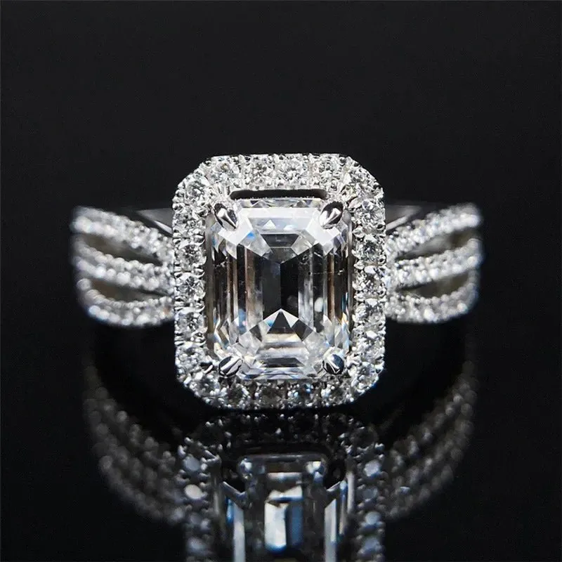 Luxury Inlaid AAA Zircon Ring Wedding Accessories Women's Jewelry