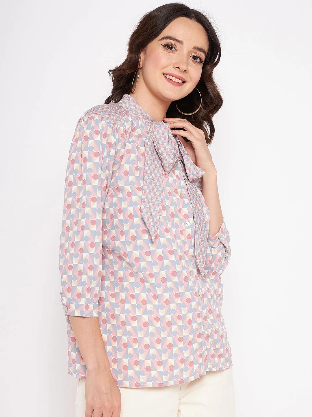 Madame Blue Knot Detailing Top
