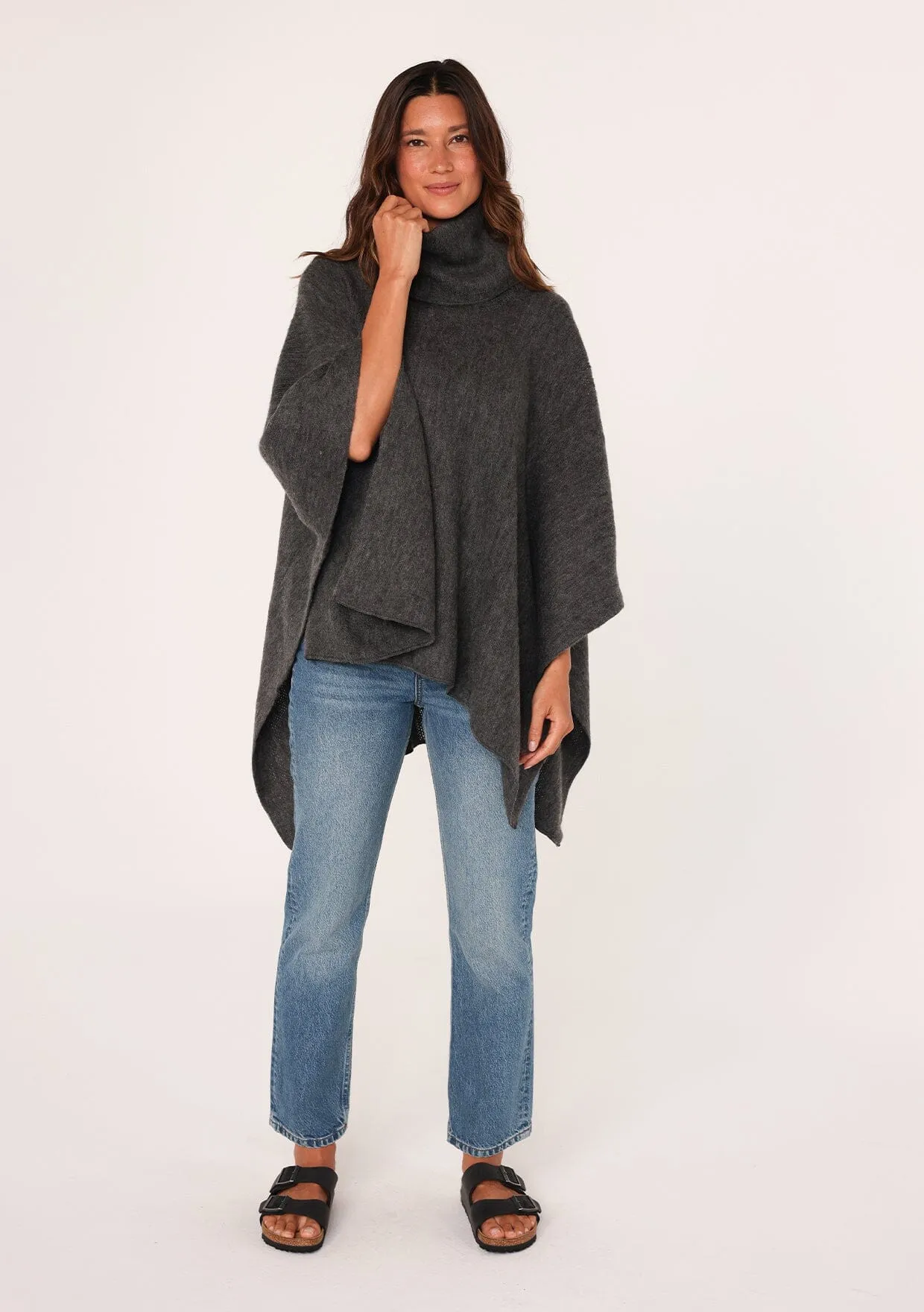 Maeve Cowl Neck Poncho