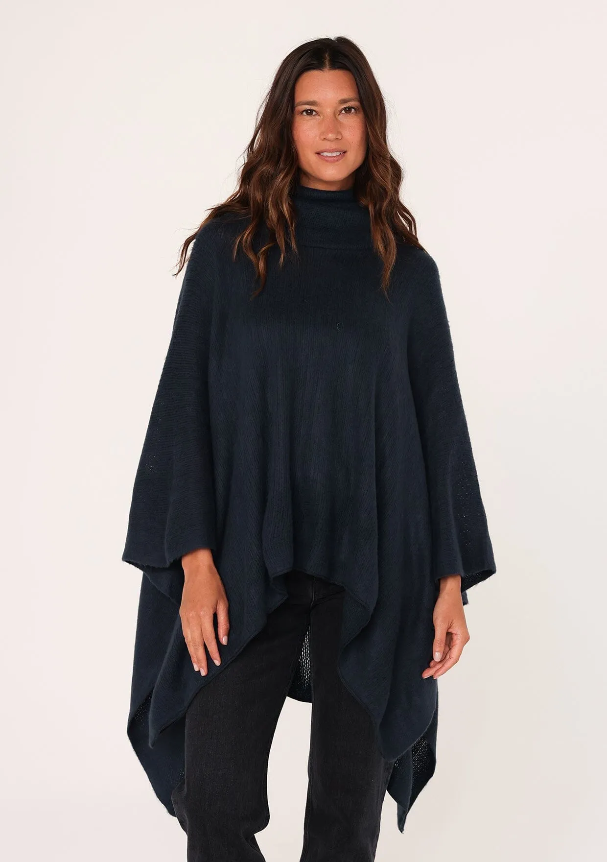 Maeve Cowl Neck Poncho