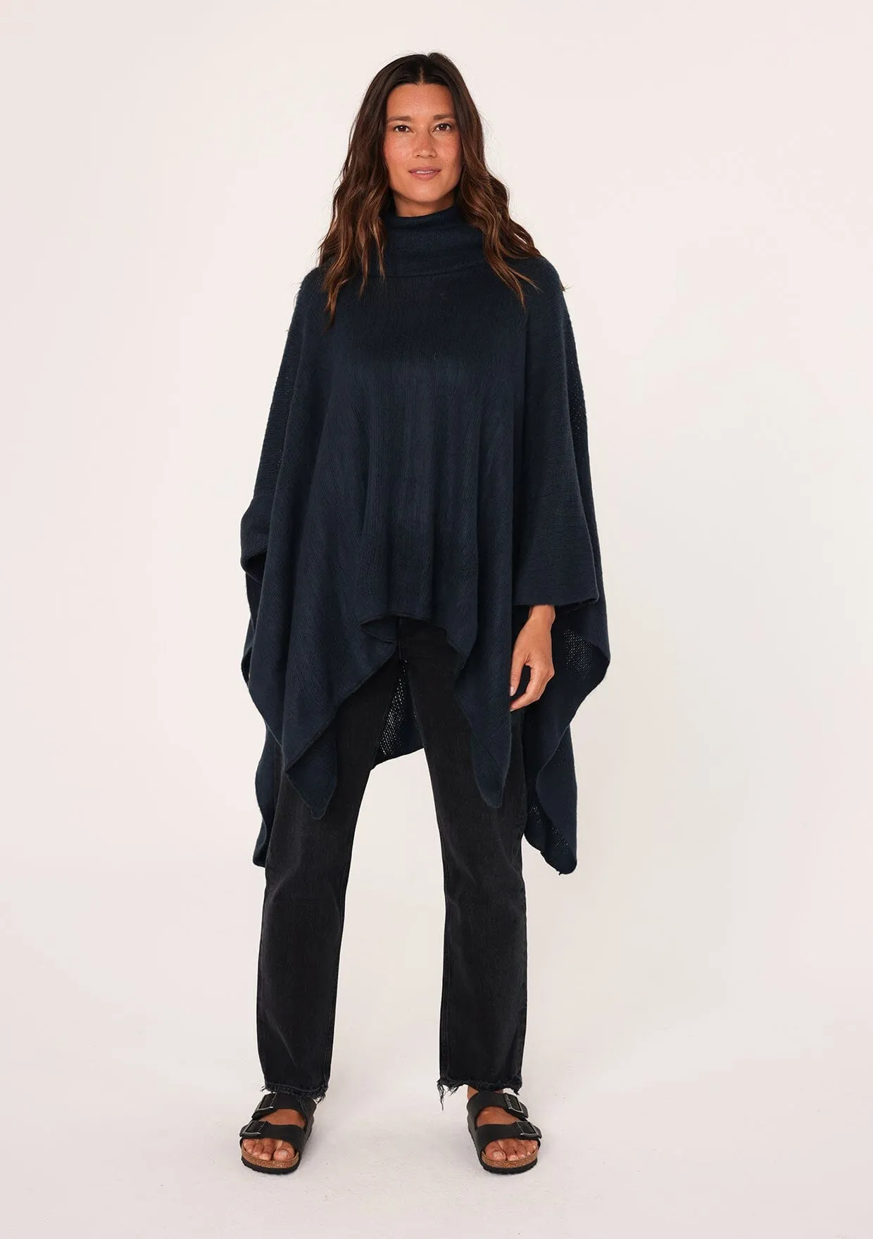 Maeve Cowl Neck Poncho
