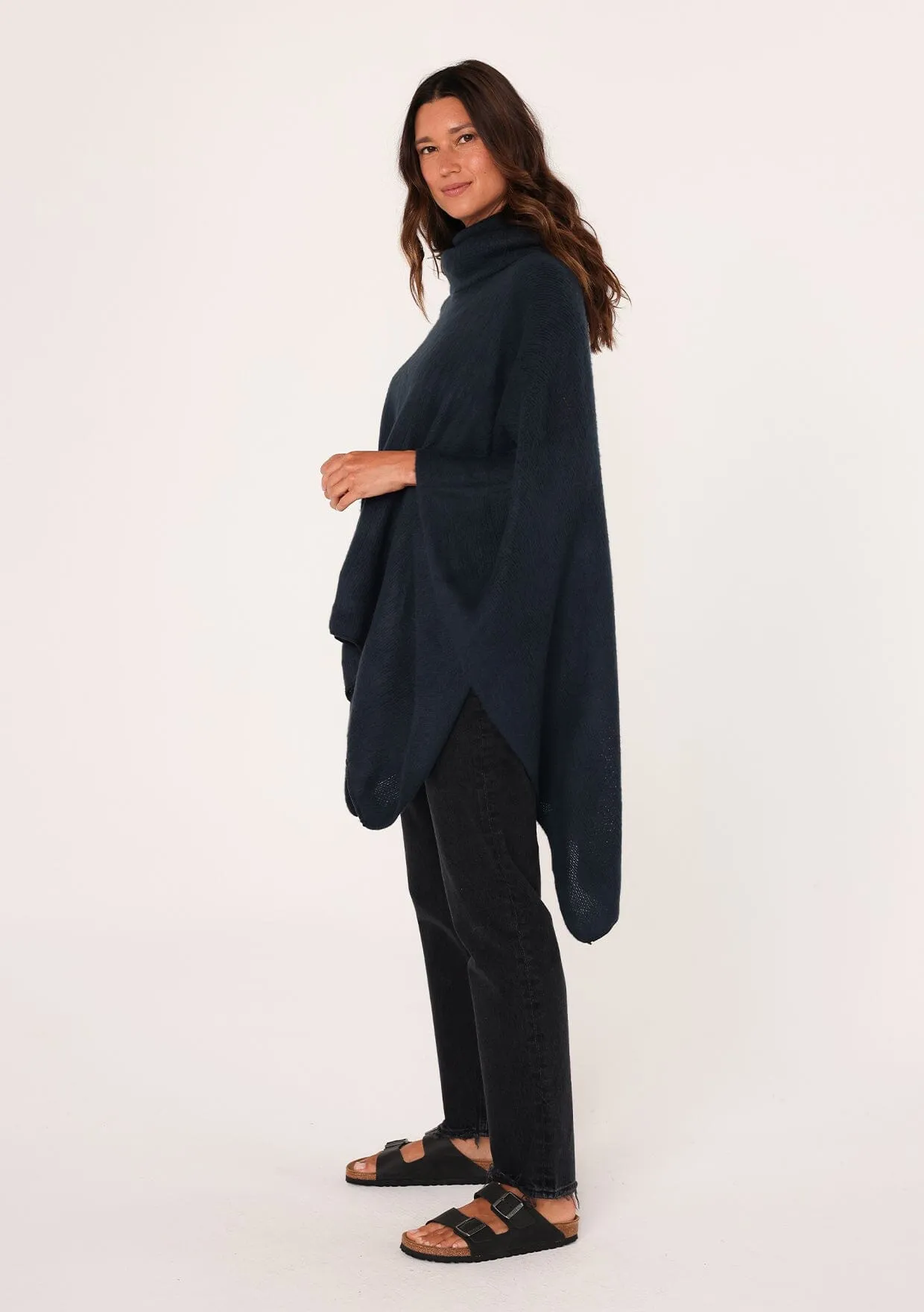 Maeve Cowl Neck Poncho