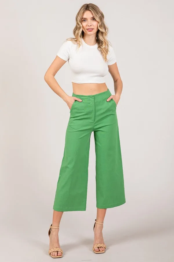 MAKE UP YOUR MIND WIDE CULOTTE PANT - 2 COLORS