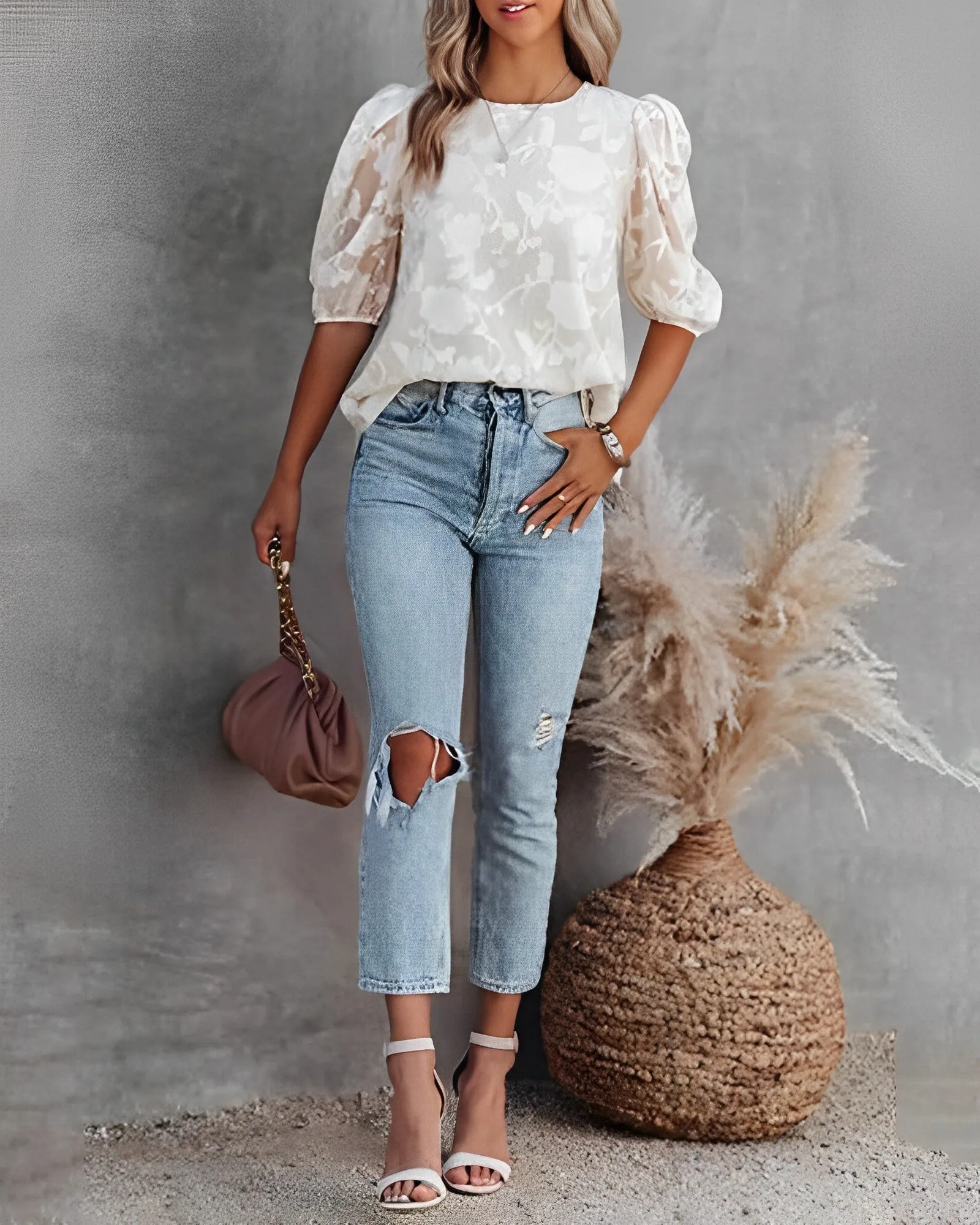 Marina® | Puff Sleeve Blouse