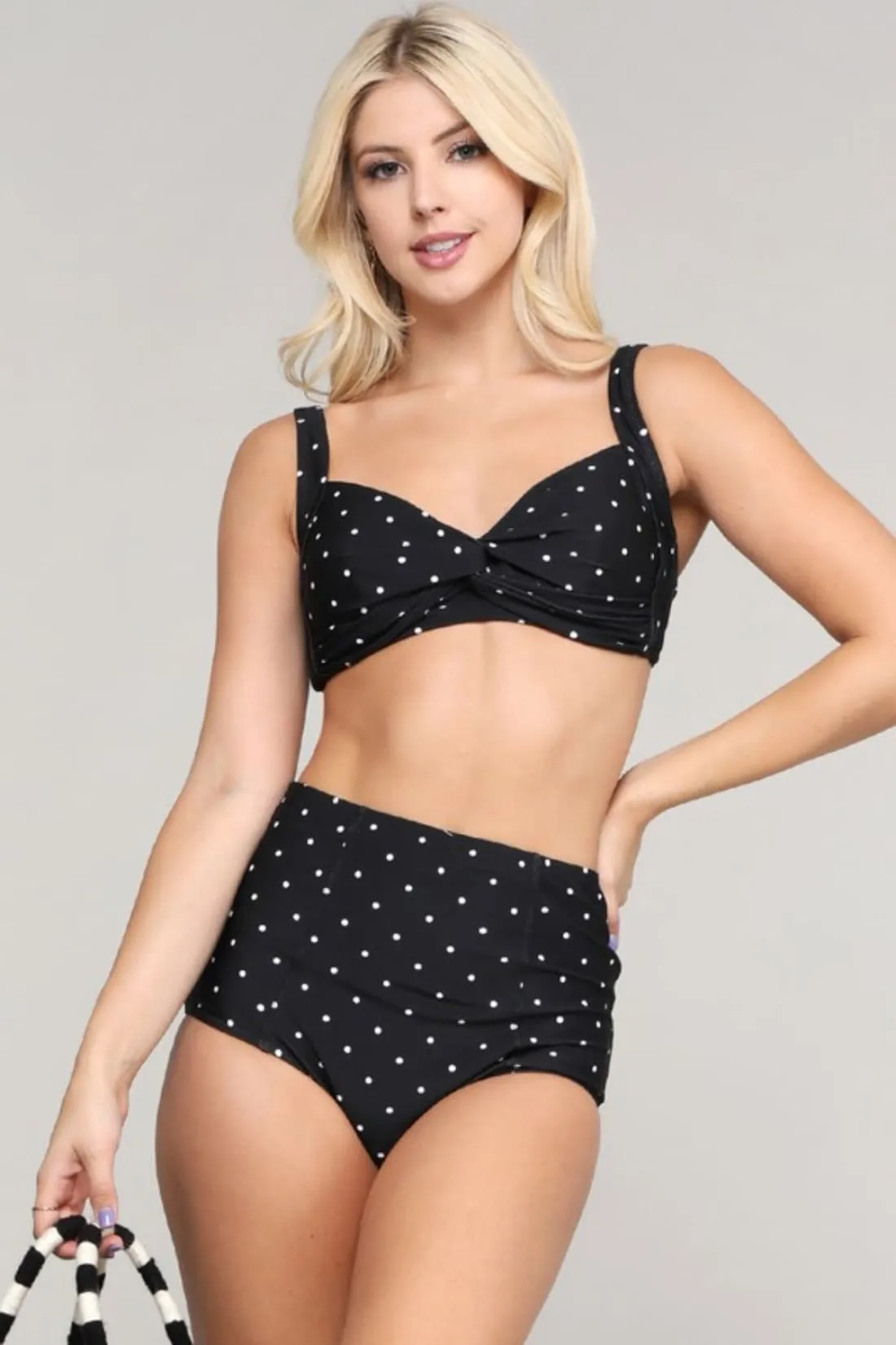 Marina West Women's Twisted High-Rise Bikini Set