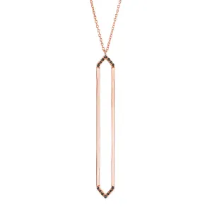 Marquis Lariat | Rose Gold with Black Diamonds on Points