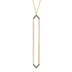 Marquis Lariat | Yellow Gold with Black Diamonds on Points