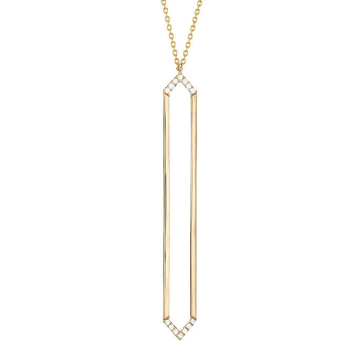 Marquis Lariat | Yellow Gold with Diamonds on Points