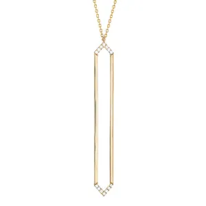 Marquis Lariat | Yellow Gold with Diamonds on Points
