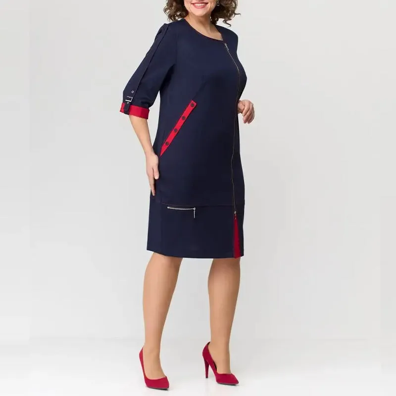 Marta® | Elegant feminine dress with side zipper