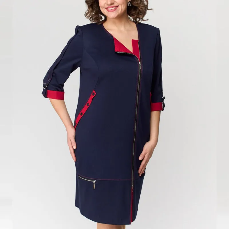 Marta® | Elegant feminine dress with side zipper