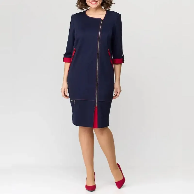 Marta® | Elegant feminine dress with side zipper