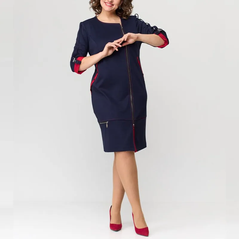 Marta® | Elegant feminine dress with side zipper
