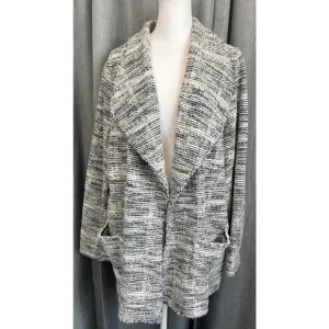 Max Studio Women's Soft Tweed Long Sleeve Open Front Size 2X Jacket