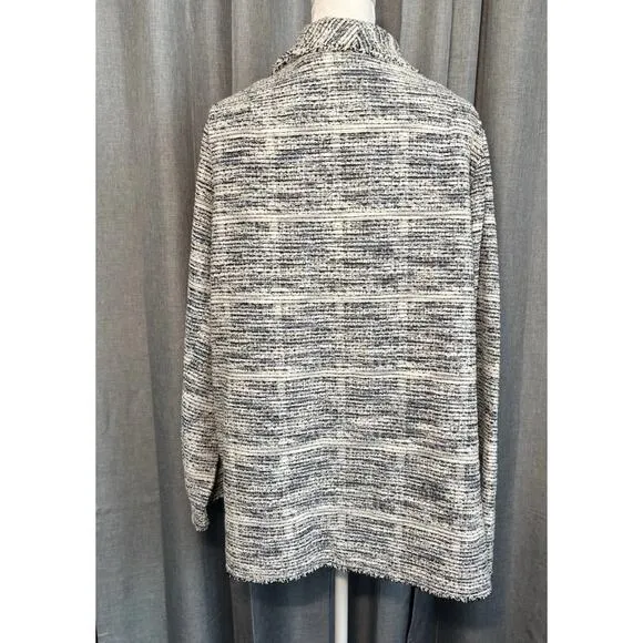 Max Studio Women's Soft Tweed Long Sleeve Open Front Size 2X Jacket