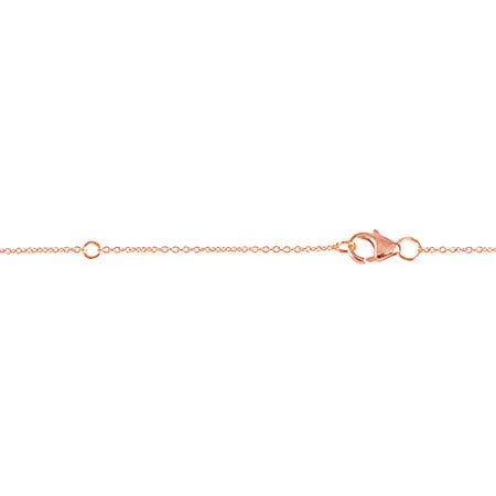 Medium Diamond Triangle Necklace | Rose Gold