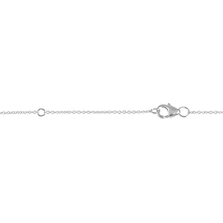 Medium Diamond Triangle Necklace | White Gold