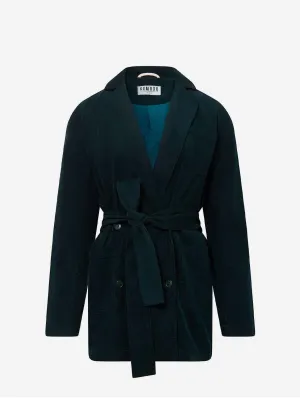 Meg Women's Organic Cotton Needlecord Blazer | Dark Marine