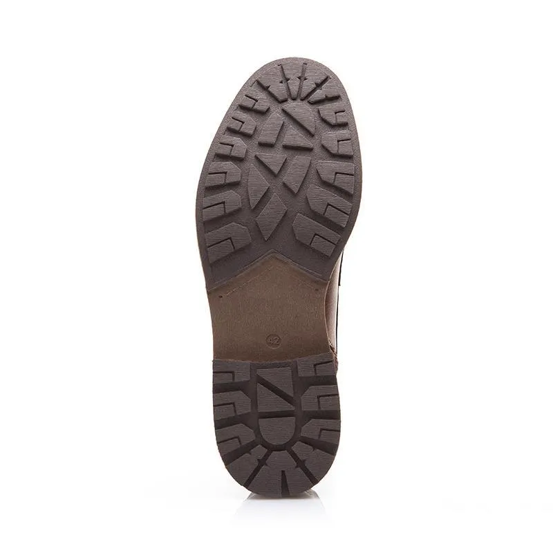 Men's Vintage Style Fashion High-Cut Lace-up Warm Autumn/Winter Boots
